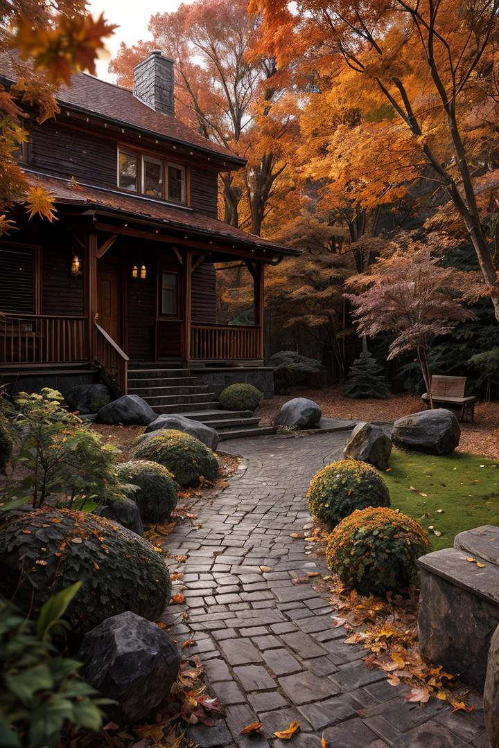 (photo RAW),(autumn,a house with a stone walkway and a tree in the front:1.3),(abstract textured background:1.2),masterpiece, top quality, best quality, official art,highest detailed,depth of field,bokeh,atmospheric lighting, cinematic composition,complex multiple subjects, 4k HDR, (intricate details),(hyperdetailed:1.15),micro-contrast, sharp detail elements, <lora:add_detail:0.75> <lora:add_sharpness:0.15>, dusty atmospheric haze, high quality textures of materials, volumetric textures, coating textures, metal textures