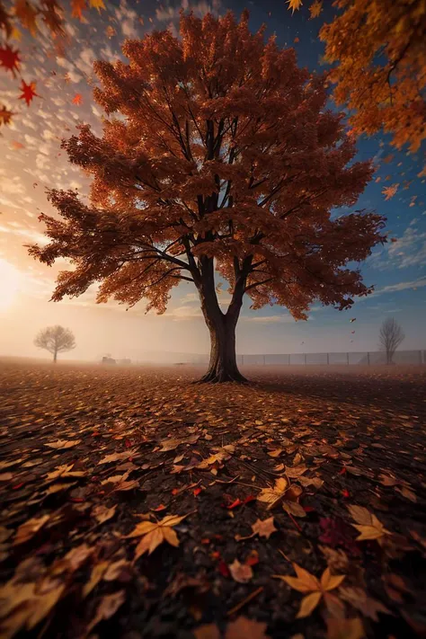 (photo RAW),(autumn,a tree with leaves on it:1.3),(abstract textured background:1.2),masterpiece, top quality, best quality, official art,highest detailed,depth of field,bokeh,atmospheric lighting, cinematic composition,complex multiple subjects, 4k HDR, (intricate details),(hyperdetailed:1.15),micro-contrast, sharp detail elements, <lora:add_detail:0.75> <lora:add_sharpness:0.15>, dusty atmospheric haze, high quality textures of materials, volumetric textures, coating textures, metal textures