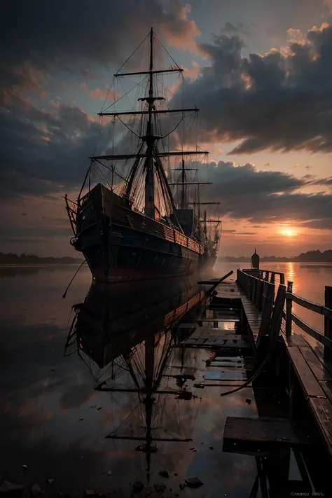 analog photo,photo RAW,((Gothic:1.2),(medieval:1.2),a boat on the beach, a detailed matte painting inspired by Hendrik Willem Mesdag, cgsociety, hudson river school, portrait of a sunken ship, shipwrecks, shipwreck,((sky clouds),(hdr:1.2),foggy sunset background), ,shrouded in heavy mist, unsettling concept art by jeremy mann and Craig Mullins and ZdzisÅaw BeksiÅski,,),award winning photography,hyper detailed, intricate, extremely photo realistic, rich colours, dark shadows,masterpiece, highly detailed, natural lighting, beautiful detailed, insanely intricate details, perfect lighting, incredible detail, hypermaximalistic, natural balance color, 8k, ultra detailed, aesthetic, extremely detailed, elegant, film grain, depth of field, editorial photo, (best quality:1.2),composition, professional color grading, film cinema grain, atmosphere, motion blur ,(blush:1.2)