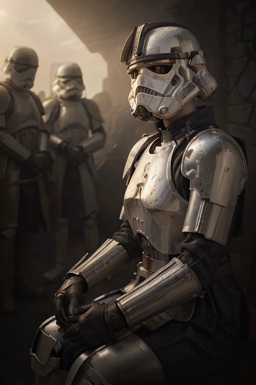 (imperial stormtrooper, ),(girl in an imperial helmet), top quality, best quality, official art,highest detailed,,atmospheric lighting, cinematic composition,complex multiple subjects, 4k HDRvaporwave style , , , highly detailed,,,Leica Q2 with Summilux 35mm f/1.0 ASPH, hanfu,clear face, Ultra High Resolution, wallpaper, 8K,Rich texture details, hyper detailed, detailed eyes, detailed background, dramatic angle, epic composition,