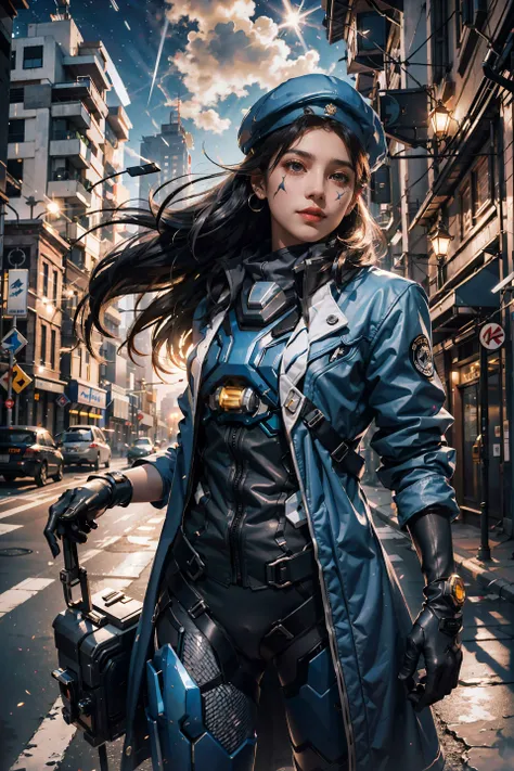 <(best quality, extremery best quality, masterpiece:1.5), (realistic, intricate details:1.2), (photorealistic:1.4), (extremely intricate:1.2), highres, ultra highres, ultra-detailed, absurdres, incredibly absurdres, extremely detailed, high quality, high resolution, hyperrealistic, ultra-realistic, hyper-detailed, top quality, best, fine detail, massive detail, Highly detailed, extreme detailed, highest detailed, high-res, absolutely resolution, reflection, (refraction:1.4)>, BREAK, 1girl, solo, looking at viewer, flat bangs, (young cute beautiful 18-year-old girl:1.1), 3d face, beautiful girl, Beautiful face, pretty, girlface, kpop idol, supermodel, stunning innocent symmetry face, (hand of Guido Daniele), perfect body, medium breast, slim waist, slim legs, (high detailed skin:1.2), glowing eyes, goddess, natural skin texture, shiny skin, White skin, Beautiful detailed face, detailed face, real skin texture, cute delicate face, finely detailed face, golden ratio, golden ratio face, expressive eyes, perfect face, perfect skin, flawless face, clear face, shiny hair, pale skin, Proper body proportion, perfect anatomy, realistic skin texture, luscious lips, glossy lips, natural makeup, beautiful bright pupils, slender figure, intricate eyes, detailed pupils, detailed face and eyes, longeyelashes, blush, good hand, perfect hands, pretty face, beautiful female bodies, finely detailed skin, oily shiny skin, BREAK, (((((In the future Egypt, technology has made great progress, which can provide Egypt with unlimited energy, but this has also aroused the greed and jealousy of other countries. Soon, a technological war broke out, and various countries sent the most advanced robots and weapons, At this critical moment, a young lady became a hero in Egypt, She led the people to resist the attack of foreign enemies and finally won the victory, Protected Egypt's future and independence, This is a thrilling story full of technology and war, but also shows the courage and wisdom of human beings, (hat, facial mark, bodysuit, egyptian, eye of horus, fsical, facial tattoo:1.2), (sniper rifle, holding, holding weapon, holding gun:1.3), (ember, battlefield, grey mist, smoke, explosion, apocalyptic, destroyed city background, buildings on fire:1.3), (floating colorful sparkles:1.2), (energy beams:1.3), (highly detailed worn metal texture:1.3), (rust, dirt, dust, scratches, abrasions on the metal texture:1.2), science fiction, blue theme, very long hair, (fullbody:1.3), (Luminescent Particles:1.4), (Electric sparks, sparks, flying bullets, Dodge bullets, building hit by missile:1.3), adventurous look, (starry sky, night:1.4), Mysterious Egypt, ancient pyramids and temples, Cairo, banks of the Nile, traditional sailboat Felucca, beautiful sunset, Sinai Peninsula and Red Sea coastline, wind, fog, black hair, lips, outdoors, long hair, black eyes, watercolor, available light, detailed light, smile, very long hair, volumetric fog, beautiful lighting, colorful refraction, Rembrandt lighting, Cinematic, pixel art, game art, key visual, surreal, PBR Texturing, Anisotropic Filtering, Maximum Clarity And Sharpness, Albedo And Specular Maps, Multi-Layered Textures, Surface Shading, Sub-Pixel Convolution, Sub-Pixel Convolution, Accurate Simulation Of Light-Material Interaction)))), BREAK, <blurry foreground, broad light, volumetric light effect, matte painting, perfectly defined features, volumetric lighting, Tone Mapping, Lumen Reflections, Global illumination, Ray Tracing, Screen Space Global Illumination, Accent Lighting, 32k, Natural Lighting, volumetric, cinematic masterpiece, Rule of thirds, high dynamic range, Multi-exposure HDR capture, cinematic render, game cg cinematic, atmospheric perspective, movie scene, epic dynamic frame, motion blur, ((cinematic look, Film look)), rim light, 4k textures, adobe lightroom, photolab, insane details, hyperdetailed, exposure blend, professional color grading, professional color correction, aerial perspective, particles and dust in beams of light, cinematic scene, dynamic lighting, sharp details, lomography, soft focus, light leaks, bold hues, atmospheric depth, (explosive light and shadow:1.2), aesthetics, intricate designs, ultra realistic digital art, (zentangle, mandala, tangle, entangle), (fractal art), elegant, vivid colours, floating particles, particles, dramatic, epic, (ink drawing, oil painting detailed), (dramatic lighting:1.2), (eye focus, face focus, character focus, close-up face:1.3), (dutch angle, cowboy shot:1.1), RAW, huge filesize, extremery detailed CG, Photo, 8k uhd, cinematic atmosphere, trending on artstation, award-winning glamour photograph, highly detailed photo, official art, beautiful and aesthetic, unity 8k wallpaper, beautiful, highly detailed CG illustration, best illustration, intricate, Amazing, emotional, analog, painting, digital painting, concept art, Oil Painting, illustration, Classical art, Renaissance, Romanticism, Neoclassicism, Color Palette, depth and contrast, Vibrant colors, saturated, rich saturation, color harmony, vivid palette, concept-art, design style, detail character, concept render, colorful, analog photography, dreamy atmosphere, specular highlights, atmospheric lighting, (dynamic angle, dynamic pose :1.3), (shiny, clothes reflecting light, lens flare, bloom effect, light particle, lens glare:1.3), realistic lighting, cinematic light, (cinematic lighting), light in the face, soft lighting, saturated colors, detailed background, sharp focus, 8k high definition, perspective, Master Composition, roughness, post-processing, soft shadows, realistic shadows, ambient occlusion, ray-tracing, subsurface scattering, photon mapping, physically-based rendering, octane rendering, unreal engine 5, ue5 rendering, Adobe After FX, dslr, RTX, Best character details, radiosity, sharp, antialiased, RAW photo, HDR, 8k, 4k, (((Photographed by Roger Deakins, using a RED Monstro 8K VV camera and a series of high-end lenses))), ((Hasselblad photography)), (film grain:1.4), Kodak portra 400, ((Fujifilm X-T5)), professional photograph, depth of field, caustics, Broad lighting, diffuse lighting, rim lighting, two tone lighting, textile details, visible pores, high resolution scan, professionally color graded, photographic reality, automatic white balance, best lighting, detailed shadow, high contrast, strong light and shadow>, (PureErosFace_V1:0.5), (ulzzang-6500:0.5), <lora:epiNoiseoffset_v3:0.1>, (kbxll:0.6), <lora:Velvia1:0.1>, <lora:ana:0.8>,