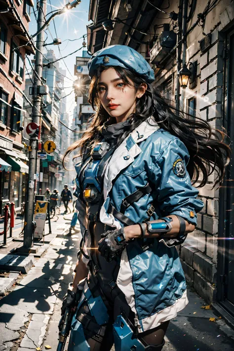<(best quality, extremery best quality, masterpiece:1.5), (realistic, intricate details:1.2), (photorealistic:1.4), (extremely intricate:1.2), highres, ultra highres, ultra-detailed, absurdres, incredibly absurdres, extremely detailed, high quality, high resolution, hyperrealistic, ultra-realistic, hyper-detailed, top quality, best, fine detail, massive detail, Highly detailed, extreme detailed, highest detailed, high-res, absolutely resolution, reflection, (refraction:1.4)>, BREAK, 1girl, solo, looking at viewer, flat bangs, (young cute beautiful 18-year-old girl:1.1), 3d face, beautiful girl, Beautiful face, pretty, girlface, kpop idol, supermodel, stunning innocent symmetry face, (hand of Guido Daniele), perfect body, medium breast, slim waist, slim legs, (high detailed skin:1.2), glowing eyes, goddess, natural skin texture, shiny skin, White skin, Beautiful detailed face, detailed face, real skin texture, cute delicate face, finely detailed face, golden ratio, golden ratio face, expressive eyes, perfect face, perfect skin, flawless face, clear face, shiny hair, pale skin, Proper body proportion, perfect anatomy, realistic skin texture, luscious lips, glossy lips, natural makeup, beautiful bright pupils, slender figure, intricate eyes, detailed pupils, detailed face and eyes, longeyelashes, blush, good hand, perfect hands, pretty face, beautiful female bodies, finely detailed skin, oily shiny skin, BREAK, (((((In the future Egypt, technology has made great progress, which can provide Egypt with unlimited energy, but this has also aroused the greed and jealousy of other countries. Soon, a technological war broke out, and various countries sent the most advanced robots and weapons, At this critical moment, a young lady became a hero in Egypt, She led the people to resist the attack of foreign enemies and finally won the victory, Protected Egypt's future and independence, This is a thrilling story full of technology and war, but also shows the courage and wisdom of human beings, (hat, facial mark, bodysuit, egyptian, eye of horus, fsical, facial tattoo:1.2), (sniper rifle, holding, holding weapon, holding gun:1.3), (ember, battlefield, grey mist, smoke, explosion, apocalyptic, destroyed city background, buildings on fire:1.3), (floating colorful sparkles:1.2), (energy beams:1.3), (highly detailed worn metal texture:1.3), (rust, dirt, dust, scratches, abrasions on the metal texture:1.2), science fiction, blue theme, very long hair, (fullbody:1.3), (Luminescent Particles:1.4), (Electric sparks, sparks, flying bullets, Dodge bullets, building hit by missile:1.3), adventurous look, (starry sky, night:1.4), Mysterious Egypt, ancient pyramids and temples, Cairo, banks of the Nile, traditional sailboat Felucca, beautiful sunset, Sinai Peninsula and Red Sea coastline, wind, fog, black hair, lips, outdoors, long hair, black eyes, watercolor, available light, detailed light, smile, very long hair, volumetric fog, beautiful lighting, colorful refraction, Rembrandt lighting, Cinematic, pixel art, game art, key visual, surreal, PBR Texturing, Anisotropic Filtering, Maximum Clarity And Sharpness, Albedo And Specular Maps, Multi-Layered Textures, Surface Shading, Sub-Pixel Convolution, Sub-Pixel Convolution, Accurate Simulation Of Light-Material Interaction)))), BREAK, <blurry foreground, broad light, volumetric light effect, matte painting, perfectly defined features, volumetric lighting, Tone Mapping, Lumen Reflections, Global illumination, Ray Tracing, Screen Space Global Illumination, Accent Lighting, 32k, Natural Lighting, volumetric, cinematic masterpiece, Rule of thirds, high dynamic range, Multi-exposure HDR capture, cinematic render, game cg cinematic, atmospheric perspective, movie scene, epic dynamic frame, motion blur, ((cinematic look, Film look)), rim light, 4k textures, adobe lightroom, photolab, insane details, hyperdetailed, exposure blend, professional color grading, professional color correction, aerial perspective, particles and dust in beams of light, cinematic scene, dynamic lighting, sharp details, lomography, soft focus, light leaks, bold hues, atmospheric depth, (explosive light and shadow:1.2), aesthetics, intricate designs, ultra realistic digital art, (zentangle, mandala, tangle, entangle), (fractal art), elegant, vivid colours, floating particles, particles, dramatic, epic, (ink drawing, oil painting detailed), (dramatic lighting:1.2), (eye focus, face focus, character focus, close-up face:1.3), (dutch angle, cowboy shot:1.1), RAW, huge filesize, extremery detailed CG, Photo, 8k uhd, cinematic atmosphere, trending on artstation, award-winning glamour photograph, highly detailed photo, official art, beautiful and aesthetic, unity 8k wallpaper, beautiful, highly detailed CG illustration, best illustration, intricate, Amazing, emotional, analog, painting, digital painting, concept art, Oil Painting, illustration, Classical art, Renaissance, Romanticism, Neoclassicism, Color Palette, depth and contrast, Vibrant colors, saturated, rich saturation, color harmony, vivid palette, concept-art, design style, detail character, concept render, colorful, analog photography, dreamy atmosphere, specular highlights, atmospheric lighting, (dynamic angle, dynamic pose :1.3), (shiny, clothes reflecting light, lens flare, bloom effect, light particle, lens glare:1.3), realistic lighting, cinematic light, (cinematic lighting), light in the face, soft lighting, saturated colors, detailed background, sharp focus, 8k high definition, perspective, Master Composition, roughness, post-processing, soft shadows, realistic shadows, ambient occlusion, ray-tracing, subsurface scattering, photon mapping, physically-based rendering, octane rendering, unreal engine 5, ue5 rendering, Adobe After FX, dslr, RTX, Best character details, radiosity, sharp, antialiased, RAW photo, HDR, 8k, 4k, (((Photographed by Roger Deakins, using a RED Monstro 8K VV camera and a series of high-end lenses))), ((Hasselblad photography)), (film grain:1.4), Kodak portra 400, ((Fujifilm X-T5)), professional photograph, depth of field, caustics, Broad lighting, diffuse lighting, rim lighting, two tone lighting, textile details, visible pores, high resolution scan, professionally color graded, photographic reality, automatic white balance, best lighting, detailed shadow, high contrast, strong light and shadow>, (PureErosFace_V1:0.5), (ulzzang-6500:0.5), <lora:epiNoiseoffset_v3:0.1>, (kbxll:0.6), <lora:Velvia1:0.1>, <lora:ana:0.8>,