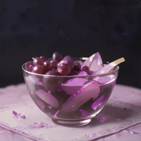 <lora:magictea:0.8>, glass teacup of magical fuchsia liquid, grape slice, <clip:skip:2>, masterpiece, 8k, high resolution, shallow depth of field, sharp focus