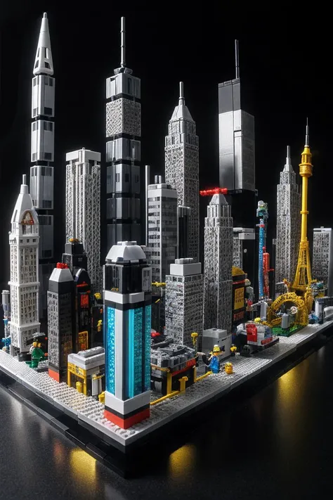 cyberpunk city, <lora:legody-v10:1>,lego,