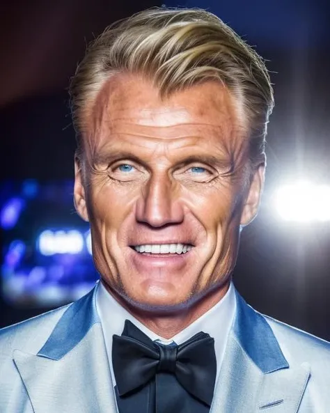 (masterpiece, best quality), Dolph Lungren wearing official suit, 1 man, epic (photo, studio lighting, hard light, sony a7, 50 mm, matte skin, pores, colors, hyperdetailed, hyperrealistic), ultrasharp, <lora:dolph:0.95>