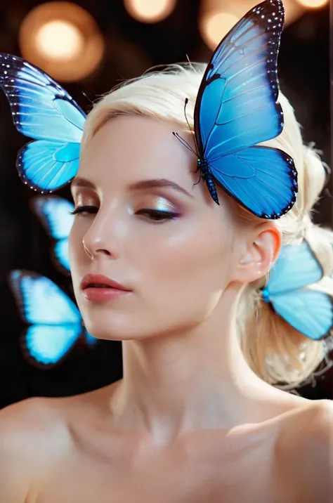 cinematic film still professional masterpiece photography with a  <lora:PiperPerri_SDXL_v1.0:1> 
(white pale skin:1.2),
RAW, floating profile enveloped by fluttering azure butterfly wings, ((ohwx woman)), sleek chin-length strands swept back from porcelain features, serenely embracing transformation amid surreal metaphorical metamorphosis. Photographed within a dreamlike soundstage setting by pioneering artist David LaChapelle, who beautifully blurs reality with whimsy. . shallow depth of field, vignette, highly detailed, high budget, bokeh, cinemascope, moody, epic, gorgeous, film grain, grainy