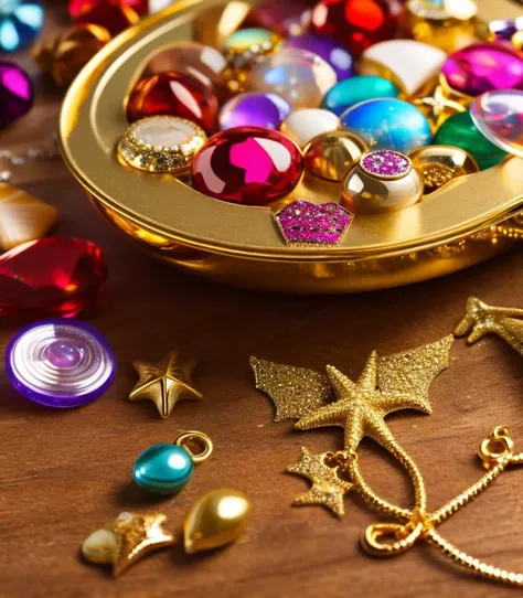Bling, gold, HD, Photo, Seashell, Cards, in Marbles, Puzzle, Toy, table