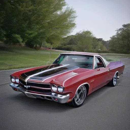 ((best quality)),  <lora:El_Camino:1> Red El Camino
