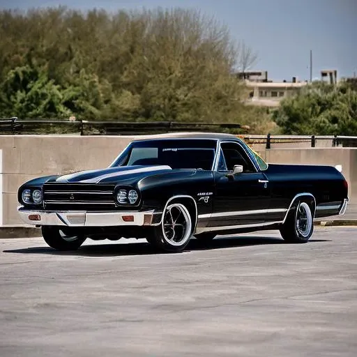((best quality)), <lora:El_Camino:1> Black El Camino