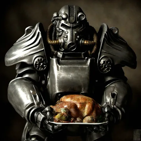 masterpice,high quaity,portrait,
<lora:PE_PowerArmor:1> PEPowerArmor,
eating a turkey