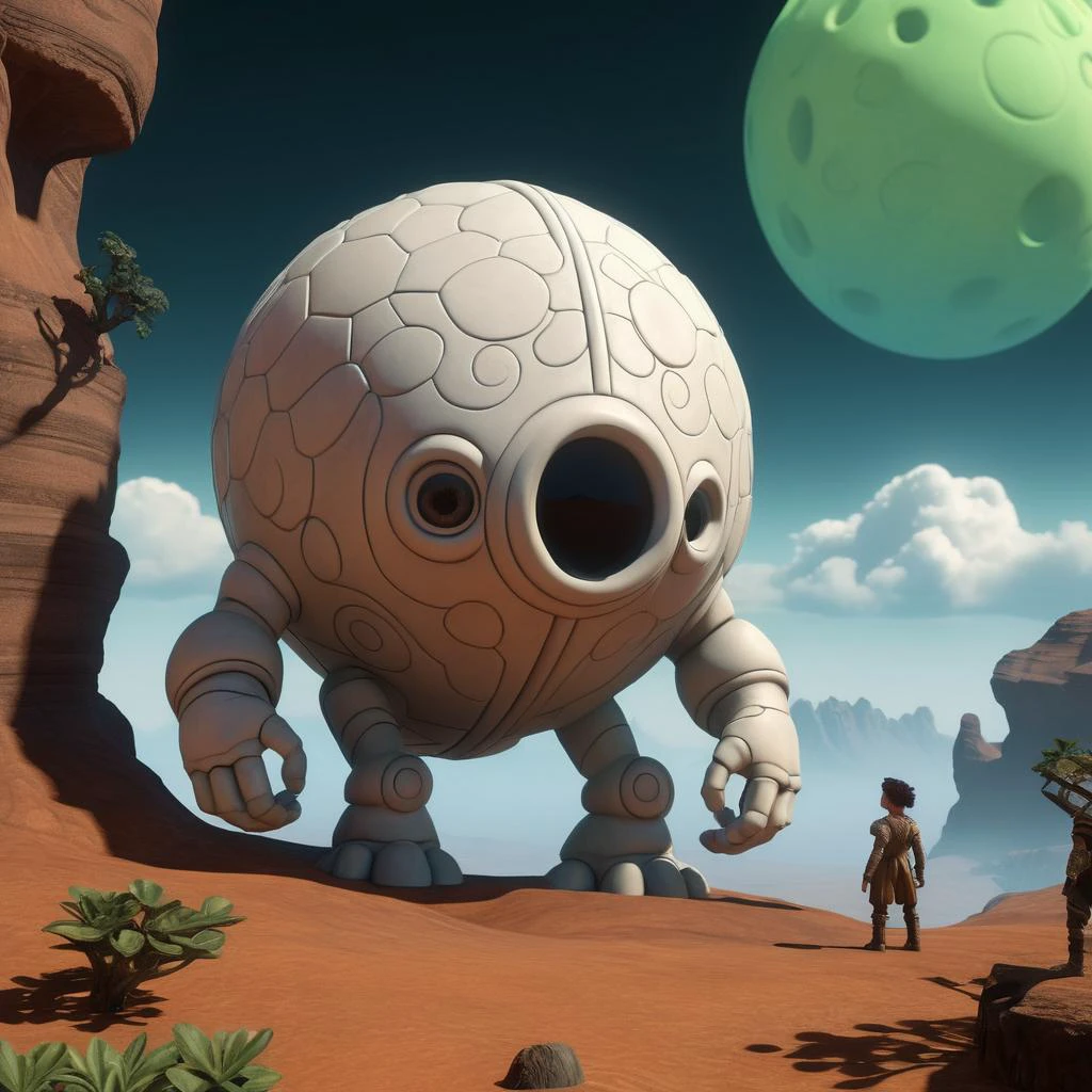 3d, 3d render,, famous artwork by (gerald brom:1.1) and (warren mahy:1.2) and (michael whelan:1.3), detailed expressive eyes, fantasy style, this image shows the precious cloudxolder, in the lush zymgroggled lands of the accursed planet shmodderball prime, this slow and bumbling creature is zoddering a quadderbonused aelgerbratz and attempts to balance atop stacks of splogbongeling fluffernook while surrounded by happily bouncing smiling etherchorks <lora:add-detail-xl:2>