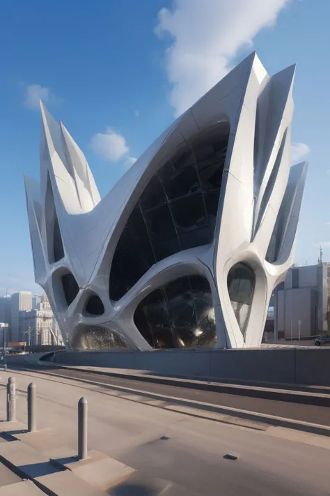<lora:net:0.9>, net building, <lora:zaha:0.7>, zaha, (masterpiece, best quality, high quality, highres, ultra-detailed),