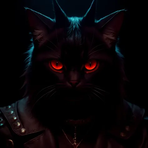 username:666 concept art, a cat-demon, details, (highly detailed:1.10), photorealistic, devilpunk, 8 k, unreal engine, bloodpunk