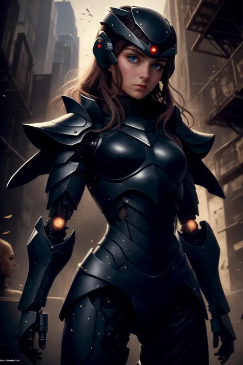 sci-fi, girl, Boubou armor, cyborg