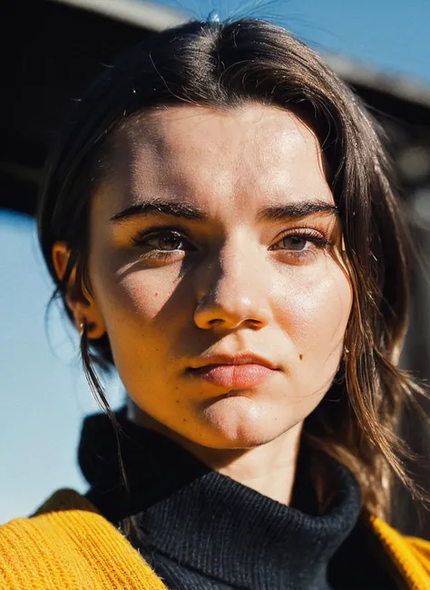 analog style, modelshoot style, A stunning intricate full color portrait of (sks woman:1),wearing a black turtleneck, epic character composition, by ilya kuvshinov, alessio albi, nina masic, sharp focus, natural lighting, subsurface scattering, f2, 35mm, film grain, <lora:locon_brett_v2_from_v1_64_32:1.3>