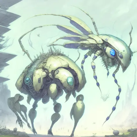anime Mechanical Alien Invasion, I welcome our new Insect Overlords (InsectOverlords style:1) <lora:djzInsectOverlords:0.8)