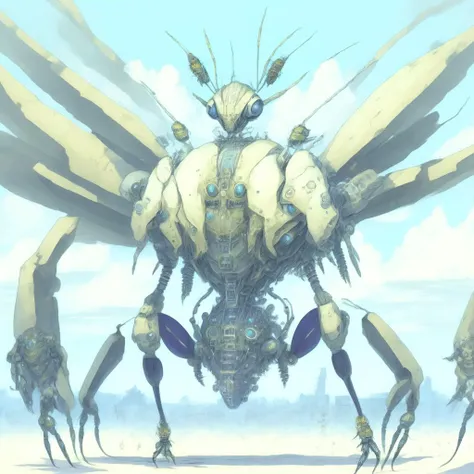 anime Mechanical Alien Invasion, I welcome our new Insect Overlords (InsectOverlords style:1) <lora:djzInsectOverlords:0.8)
