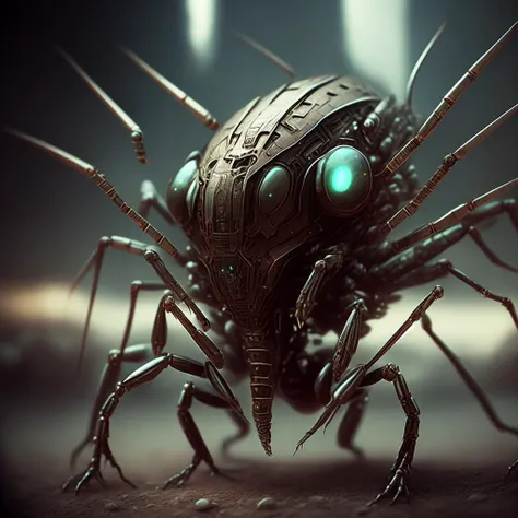 photo Mechanical Alien Invasion, I welcome our new Insect Overlords (InsectOverlords style:1) <lora:djzInsectOverlords:0.8)