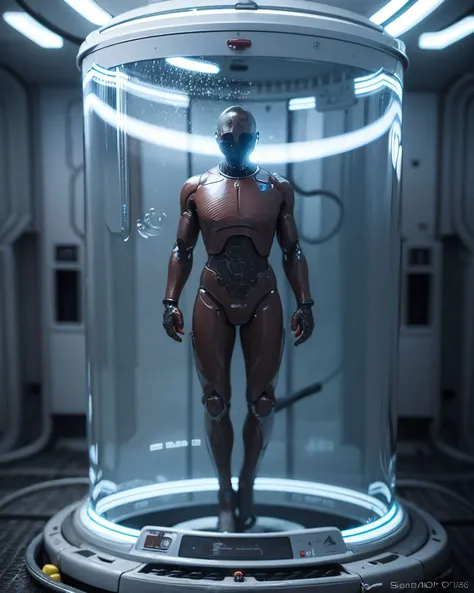 (photorealistic:1.4), (best quality:1.0), (ultra highres:1.0), 8k, RAW photo, (masterpiece:0.2), 
<lora:zyd232_StasisPod_v1_0:1> stasis pod, mechanical arms, (liquid, bubbles), cable, glowing