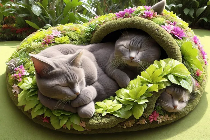 plant_style, cat sleeping<lora:PlantStyle:1:ALL> ,masterpiece, best quality