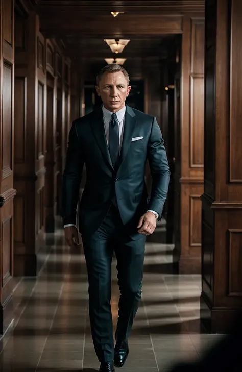 award winning (portrait photo:1.4) of a handsome man, 007danielcraig running, shooting, by lee jeffries nikon d850 film stock photograph 4 kodak portra 400 camera f1.6 lens rich colors hyper realistic lifelike texture dramatic lighting unreal engine trending on artstation cinestill 800 (vignette:1.3), filmgrain, blurred background <lora:007DanielCraig_v10:0.7>
