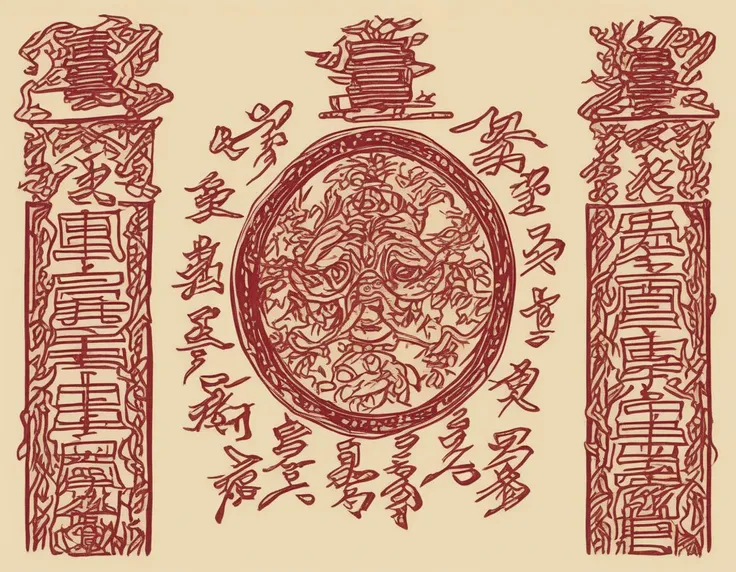 A photorealistic depiction of an ancient Chinese streetscape, complete with traditional architecture, lanterns, and people in period clothing. This image should be printed on yellow paper that has an aged, weathered look to it. Chinese characters should be written all over the paper, perhaps describing the scene or adding poetic verses. The characters should be in traditional calligraphy style. The paper should have visible signs of aging like creases, small tears, and perhaps even some ink smudges to give it an authentic, antique feel. The overall color scheme should be harmonious, and the lighting should enhance the aged quality of the paper
<lora:cnrune:0.56>,