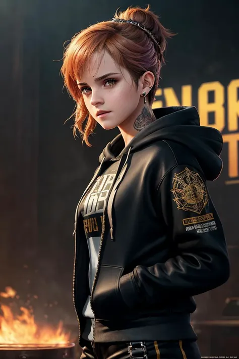 photo of (3mwatson2010:0.99), a woman as a sexy punk singer in a (movie poster:1.2), ((movie title:1.2)), modelshoot style, (extremely detailed CG unity 8k wallpaper), photo of the most beautiful artwork in the world, professional majestic oil painting by Ed Blinkey, Atey Ghailan, Studio Ghibli, by Jeremy Mann, Greg Manchess, Antonio Moro, trending on ArtStation, trending on CGSociety, Intricate, High Detail, Sharp focus, dramatic, photorealistic painting art by midjourney and greg rutkowski, (punk hoodie with logo:1.2), ((punk outfit:1.2)), (long trousers), ((vivid atmosphere)), (looking at viewer:1.2), (detailed pupils:1.3), ((closeup portrait:1.1)), ((movie poster with cast:1.2)), ((movie credits))