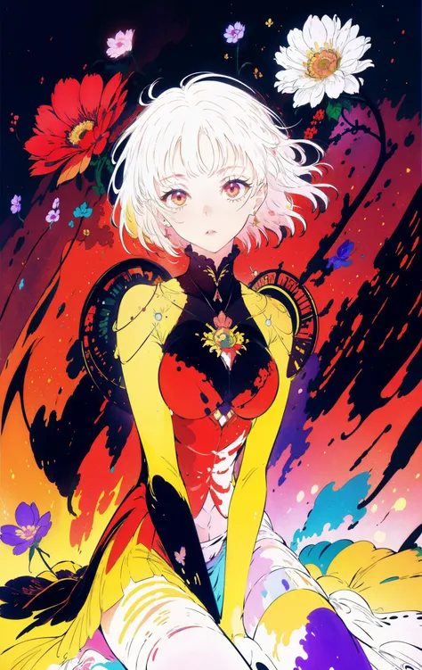 (female:1.4),bright background,(color),flower,color background,<lora:Iridescence:0.7>,(dynamic_angle),(the most beautiful chaotic form),grace,romanticism,vivid colors,