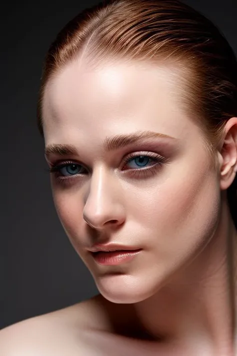 full color photography of Evan Rachel Wood, (nude:1.0), (oiled shiny skin:1.0), face close up,
masterpiece, best quality, sharp focus, highres 8k uhd, ultra-detailed, rim light, deep grey background,
<lora:Evan Rachel Wood:1>