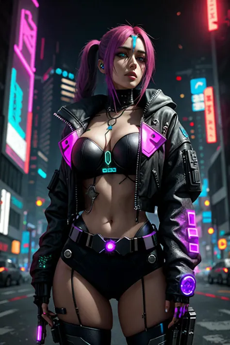 (cyberpunk,vampiro:1.2),hermosos ojos detallados,hermosos labios detallados,erotic,bonito,Cuerpo embellecido,Lindo,Ultra detallado,fondo oscuro,bright neon lights,Shades of purple,Altas Resoluciones,fotorrealista,Artistas conceptuales