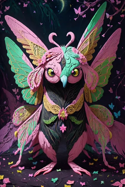 (leafart,leaf, starry night:1.2),(visionary oil painting by Muqi),
(intimidating chimera between a butterfly, flamingo, and hummingbird:1.2),
(Candy Crush: cotton candy, bubblegum, strawberry, lemon, and grape color theme),
(digital art painting, oil painting, intricate detail, ornate) (trending on pixiv, antialiased, intricate detail, ornate),
<lora:LeafArt_v1_R32:1>