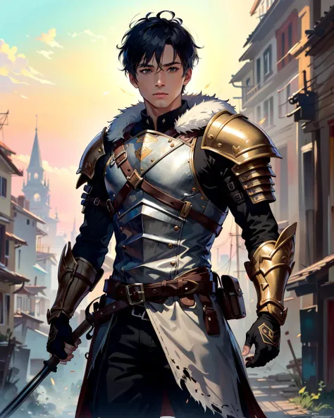 illutst 180 80 Japan Adults male people Wild spear And armor short jaw --auto