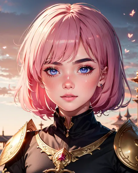 medieval,1boy, full matel armor,thick beard   ,  details full face, dot nose,detailed Chibi eyes, coral pink iris, thin eyebrows, blush beautiful Detailed Eyes,     at  (Fairies:1.3), Small, ethereal beings with magical abilities, known for their mischievous or benevolent nature, best quality,masterpiece,highly detailed,ultra-detailed, 
 <lora:neg9V2_last:0.5>