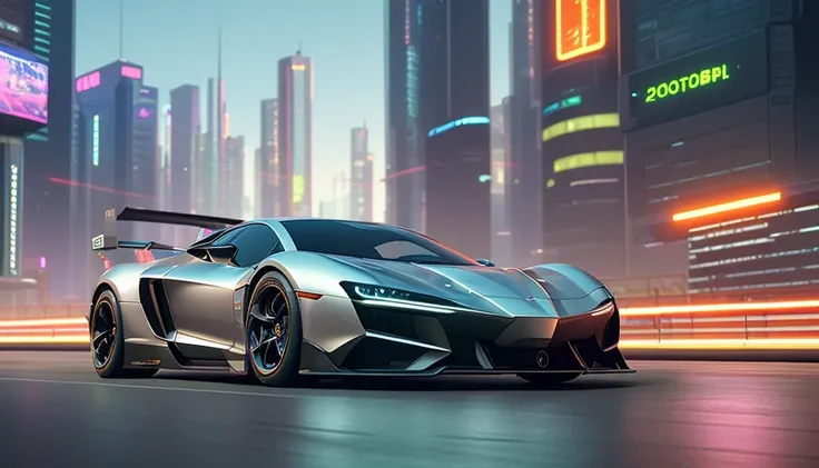 photorealistic, ,best quality,masterpiece,highly detailed,ultra-detailed,a futuristic sports car in a cyberpunk city. 4k 3d render unreal engine 5 rendered with blender and octane global illumination from photorealistic hyper realism concept art by greg rutkowski loish rhads ferdinand knab makoto shinkai tian zi trending on cgsociety
