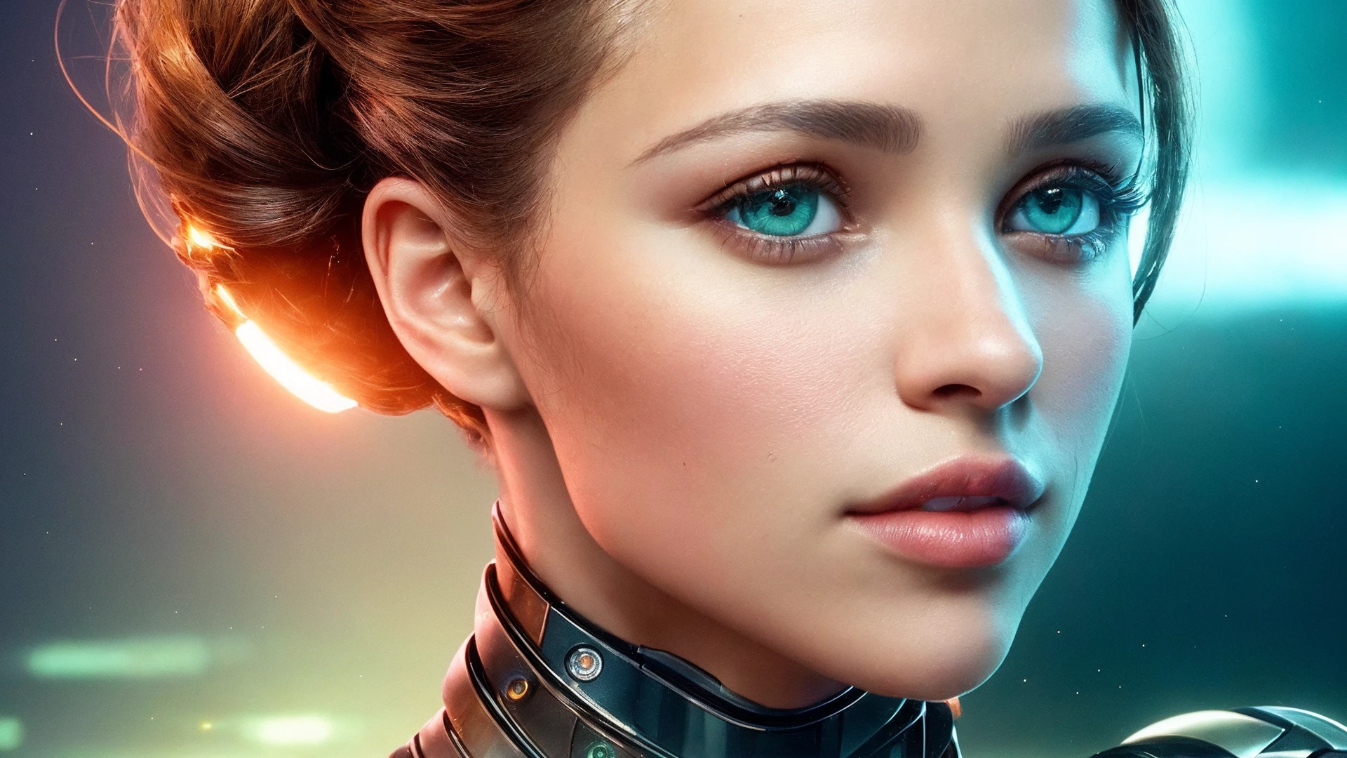 masterpiece, best quality. Stunningly attractive (Alicia Vikander) as a cyborg robot, Ex Machina, analog style, Photorealism, photorealistic, perfect feminine face, cyberpunk, machanical, technical, (operating system), android, intricate abstract, fascinating, tone mapped, filigree, ultra sharp, rivets, thermo, biotech, scifi, electrical, voltage, amulet, sensual, confident, elegant, (bright eyes), light particles, (nanobots), alien, motherboard, connection, volumetric lighting