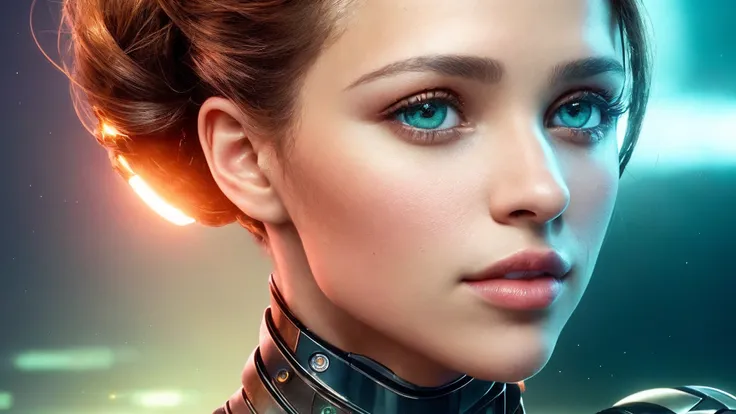 masterpiece, best quality. Stunningly attractive (Alicia Vikander) as a cyborg robot, Ex Machina, analog style, Photorealism, photorealistic, perfect feminine face, cyberpunk, machanical, technical, (operating system), android, intricate abstract, fascinating, tone mapped,  filigree, ultra sharp, rivets, thermo, biotech, scifi, electrical, voltage, amulet, sensual, confident, elegant, (bright eyes), light particles, (nanobots), alien, motherboard, connection, volumetric lighting