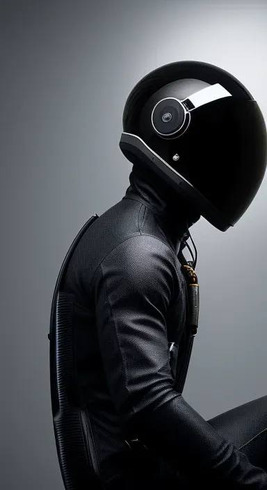 photorealistic zenke2, skiny, dying (from_above:1.32) (sitting:1.2) black_hairs , Messy_hair , future era, futuristic, black space suit, astronaut, [helmet], face, (full_body:1.4), (realistic:1.4), masterpiece, high quality, realistic lighting, center of frame, 8k, hdr, amateur , photography, amateur