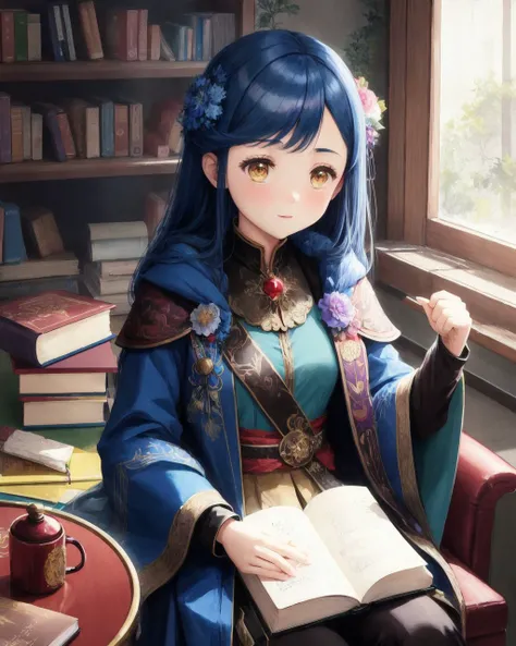 best quality,masterpiece,highly detailed,ultra-detailed,1girl upper body ,Ascendance of a Bookworm,Rosemyne
1girl, solo, Myne, Rosemyne, detailed face, blue hair, blue ceremonial clothes, rosemyne bookworm, sitting, reading book,Large long table
large breasts,
The titular bookworm, Urano (a college student) was on the cusp of being a librarian when she was ironically crushed to death under a pile of books during an earthquake and reincarnated as a sickly five-year-old girl named Myne, but in a world where books are only for extremely rich nobles. Her frailty is due to a rare disease known as the "Devouring," which consists of high fevers that spark whenever the host is stressed or depressed. Now, Myne has to put her book-knowledge to the test in order to become a librarian in her new world.
<lora:Rosemyne1:1.0:Chr>
<lora:anime_minimalist_v1:-0.5:BFaceS>
The Library of Dreams:Hidden within the realm of dreams, the Library of Dreams is an ethereal sanctuary where imagination and reality intertwine. Its entrance is a swirling vortex of colors and shapes, leading visitors into a vast chamber filled with floating books and glowing orbs of light that represent the dreams of countless beings. Each book contains a unique story waiting to be discovered, and as visitors navigate the winding corridors, they can witness scenes from past, present, and future dreams unfold around them. The air is filled with a sense of enchantment and the murmur of whispered dreams. Dreamweavers and seekers of knowledge come here to delve into the depths of the subconscious and explore the boundless realms of possibility.