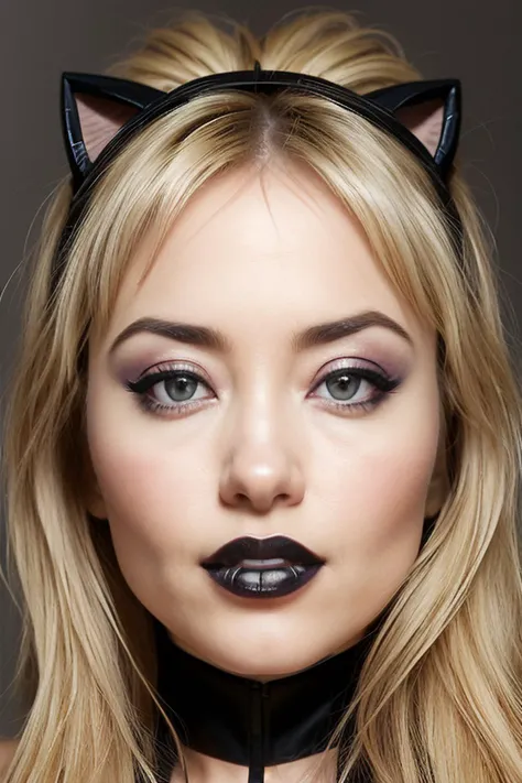 LiaMayV1. (Very dark (goth) makeup). Bright smile. Realistic skin, pores, hyperdetailed, hyperrealistic. Natural, realistic, photograph.
