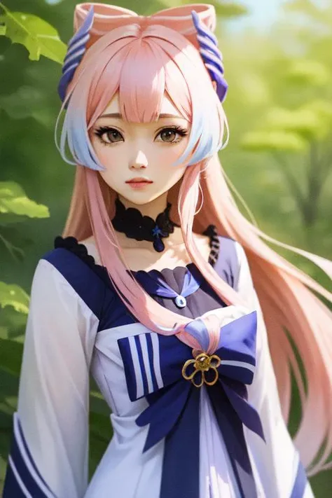 <lora:Sangonomiya Kokomi-000010:1> pink hai, long hai, 1girl, sangonomiya kokomi, using ability
