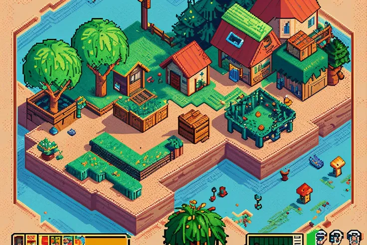 Top-Down Pixel Art - "Stardew Valley"