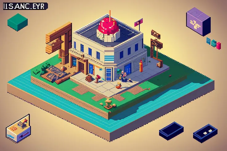 Isometric Pixel Art - "Disco Elysium"