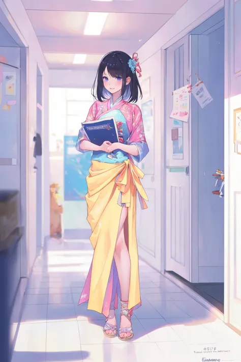 (depth of field:1.5),(full body shot:1.4),(high resolution:1.1) BREAK
(A hallway bulletin board filled with student announcements and colorful posters:1.3) BREAK
1girl,(Taper Fade with Textured Side Swept Hair:1.2),(Indigo eyes:1.3) BREAK
Sarong (Traditional Southeast Asian garment) BREAK