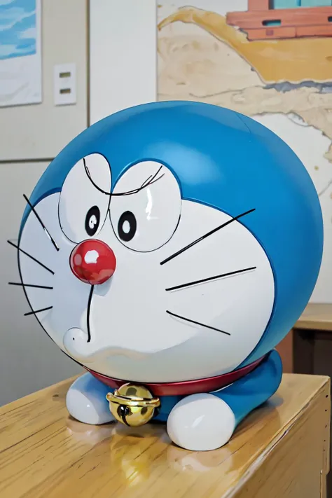 (best quality, masterpiece, RAW photo,ultra-detailed:1.2), <lyco:GoodHands-beta2:1.0>doraemon, solo,neck bell, jingle bell, full body,black eyes<lyco:doraemon-5:0.8> whiskers,random facial expressions,
random angle, random pose,