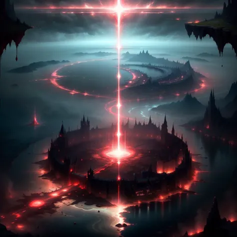 <lora:BloodMagic-20:0.8>,bloodmagic , magical energy fantasy, landscape,
split ocean, portal, aerial view , clear sky, excessive energy , island,