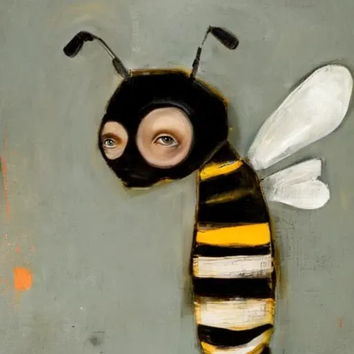 <lora:SDXL_style_by_Michele_Mikesell_Sa_May_v5:1> style by Michele Mikesell, a bee