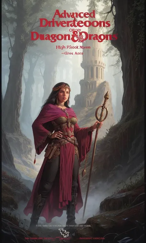 advdnd2023, book cover, novel illustration, fantasy, high fantasy, intricate art, 1girl, broshild2023