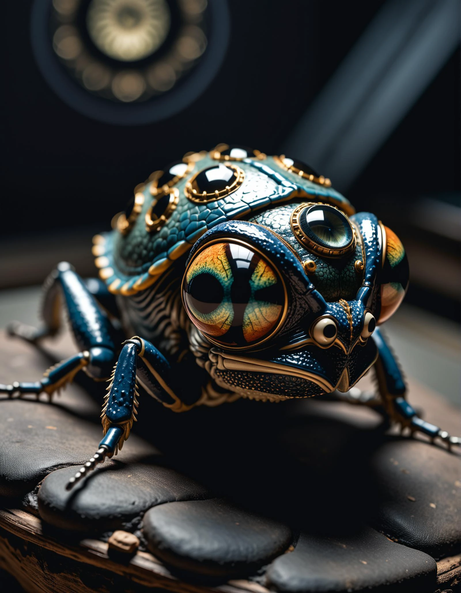 photorealism, intricate details, extremely detailed, masterpiece, outstanding intricacies, best quality, hires textures, high detail, incredibly detailed, cinematic lighting, hyperrealistic photo of intricate diorama, A Chiaroscuro masterpiece. The eye of a nocturnal creature,magnified 2000 times, magnified to show the complex network of iridescent cells and reflective surfaces. The image captures the intense gaze filled with the silent stories of the night, mysterious, profound, and intense., <lora:sdxl:0.6> <lora:The_Dark_Side_of_the_Earth:0.5> , <lora:RMSDXL_Creative:0.5>, <lora:sd_xl_dpo_lora_v1:0.5>, Specks of light dust whirling in a slight draft, suggesting motion and air flow, perfect composition,masterpiece,best quality, atmospheric haze, Film grain, cinematic film still, shallow depth of field, highly detailed, high budget, cinemascope, moody, epic, OverallDetail, gorgeous, photorealistic, eye catchlights, atmospheric lighting, skin pores, imperfections, natural, shallow dof