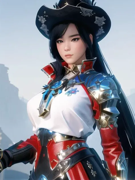 BDOgirl, 1girl, 
cowboy shot, (extremely detailed CG unity 8k wallpaper, masterpiece, best quality, ultra-detailed, best shadow, volumetric lighting), (beautiful detailed face, beautiful detailed eyes), High contrast, (best illumination, an extremely delicate and beautiful),