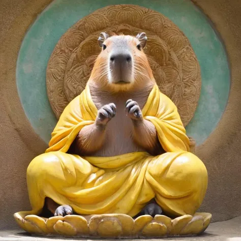 capybara like a buddha,<lora:capybara:0.7>,